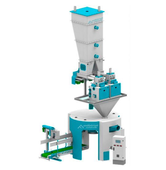 25 - 50 Kg Çift Tartım 4 İstasyonlu Un Paketleme Makinası