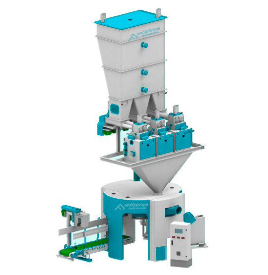 25 - 50 Kg 3 Tartımlı 6 İstasyonlu Un Paketleme Makinası